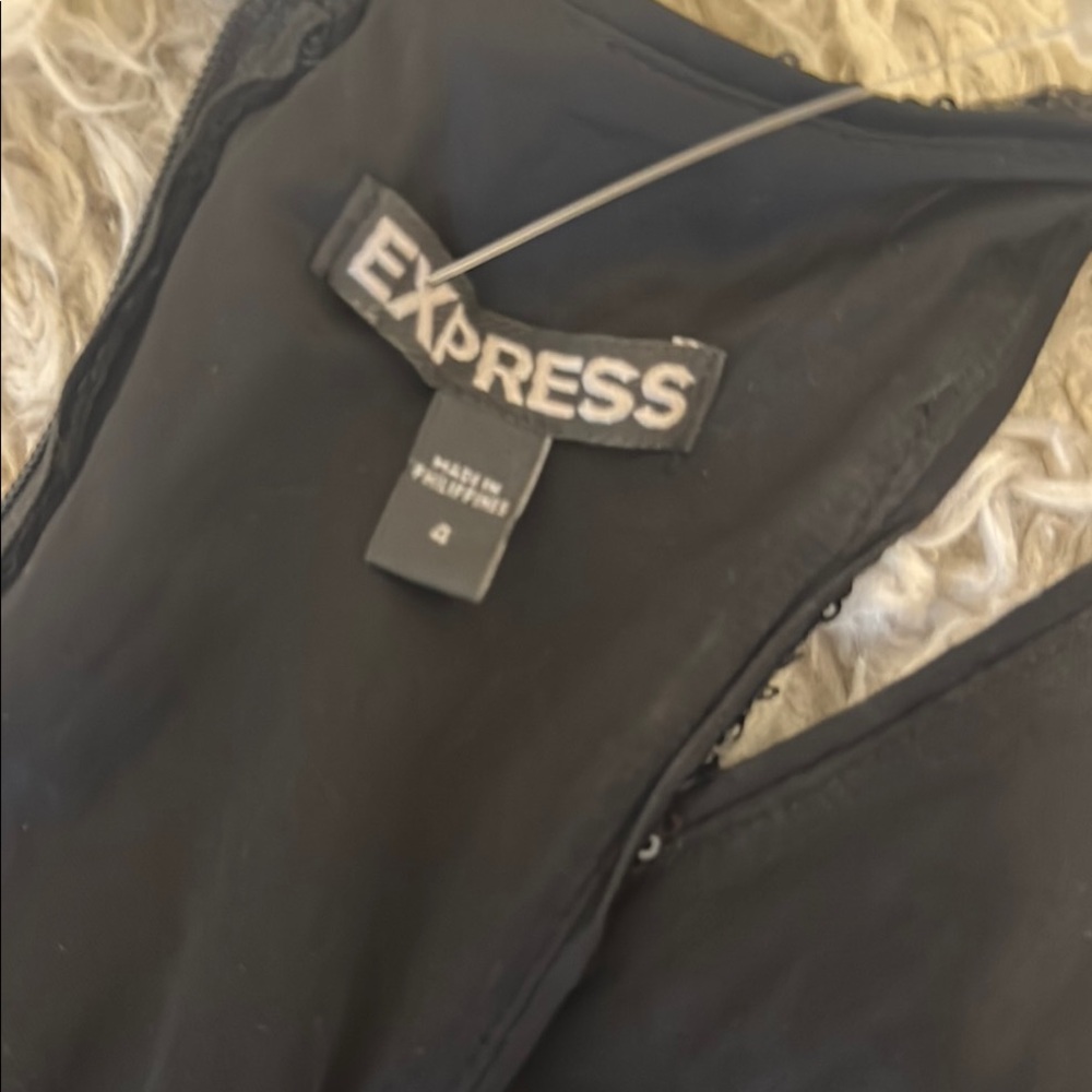 🔥🔥🔥   EXPRESS Elegant Black Sequin Dress - Picture 7 of 7